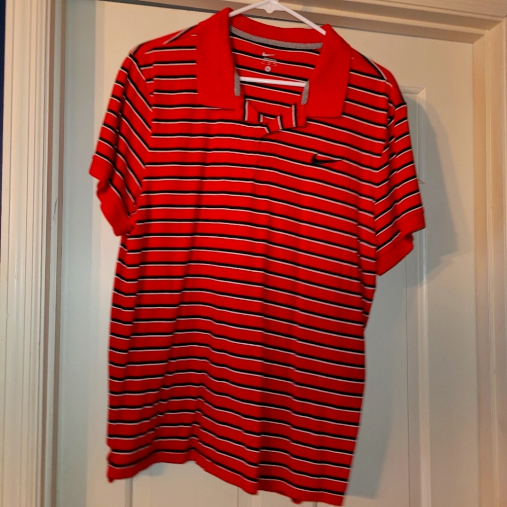 Nike Red/Black/White XL polo